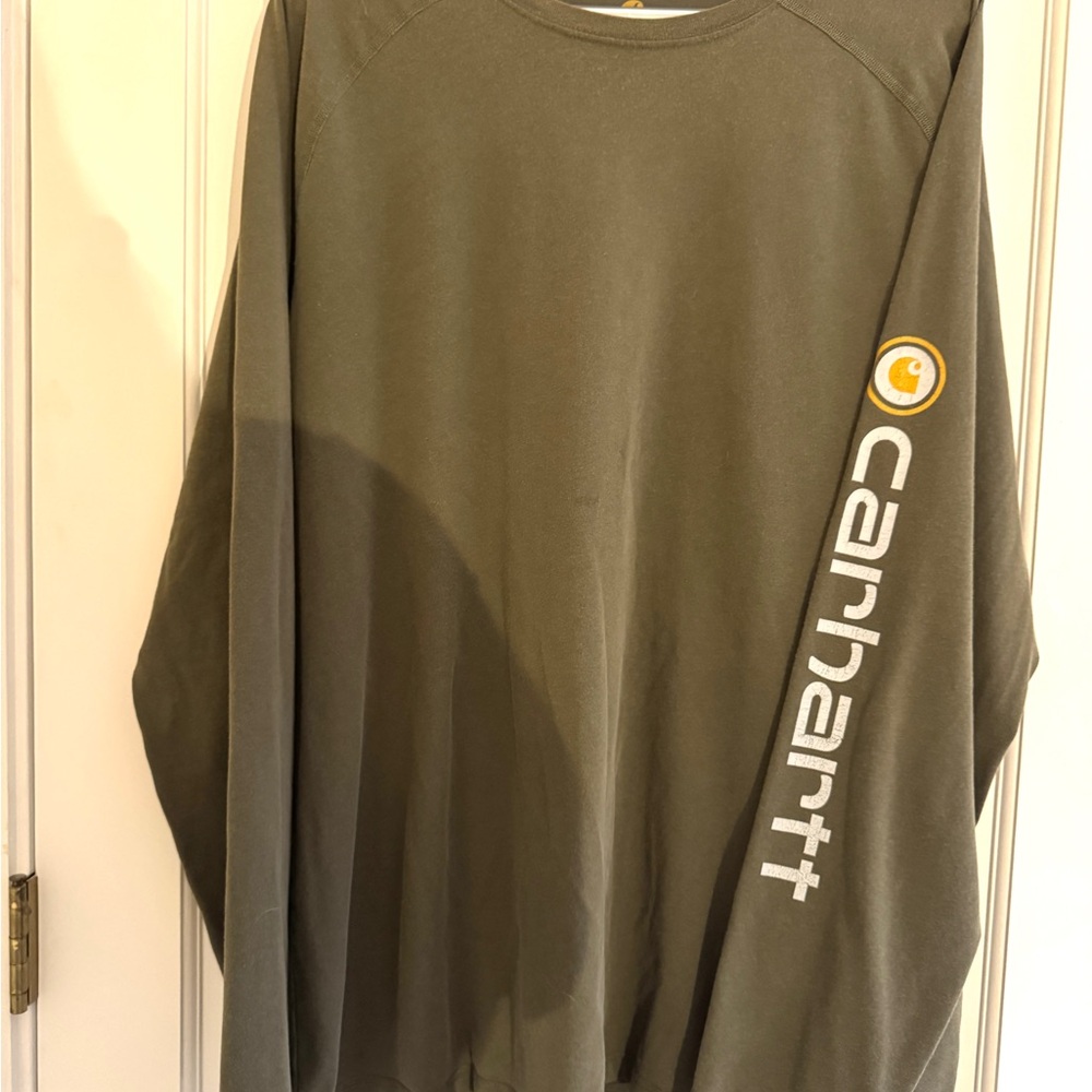 Carhartt Men's Long Sleeve Shirt in Olive Green